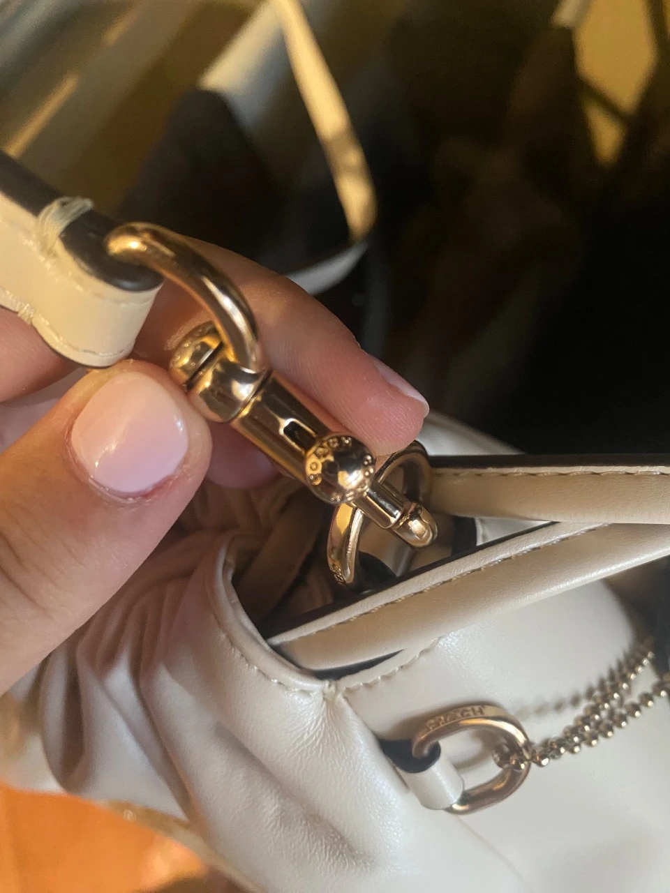 bolsa mala Coach Faye Shoulder beige crème lindissima sans défauts – photo 13